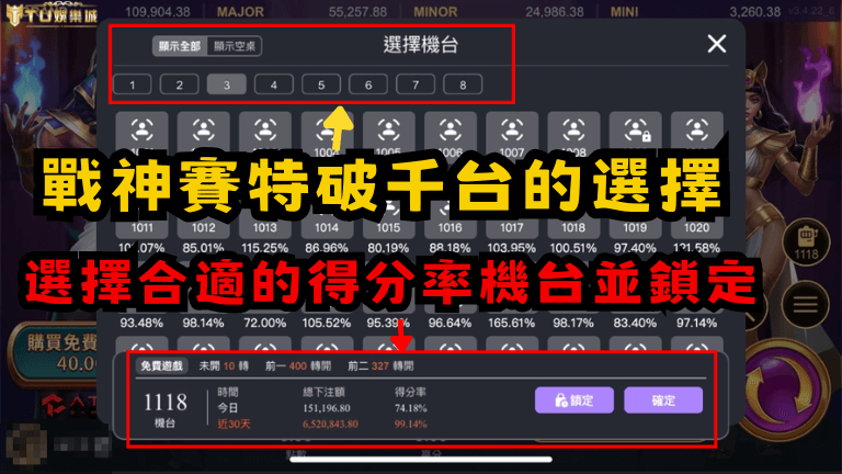 戰神賽特選台技巧